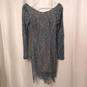 Charlotte Russe Light Blue Lace Dress S